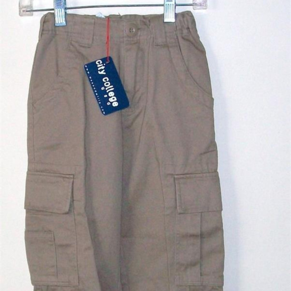 BOYS TWILL CARGO PANTS Khaki NWT Wes & Willy